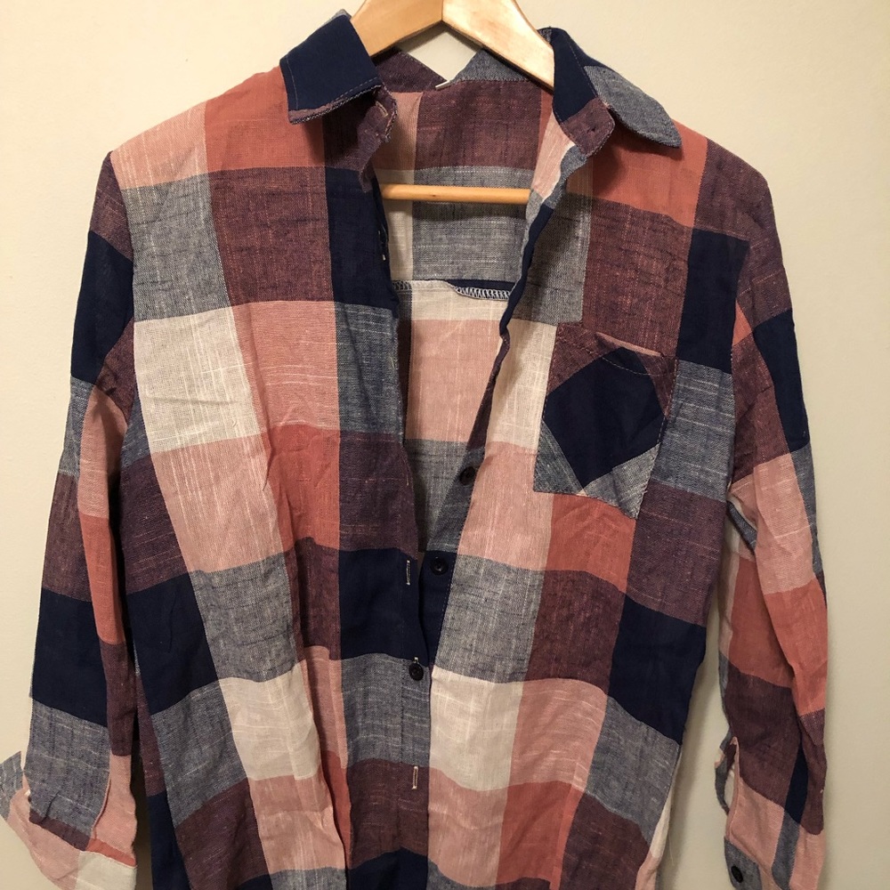 Very thin plaid-like shirt